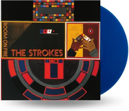 No Minimum Order The Strokes Room On Fire - Blue Vinyl - Sealed UKvinyl LP album (LP record) (828460)