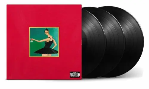 Best Choice Kanye West My Beautiful Dark Twisted Fantasy - Frameable Artwork Cover + Poster - Sealed UK3-LP vinyl record set (Triple LP Album) (825721)