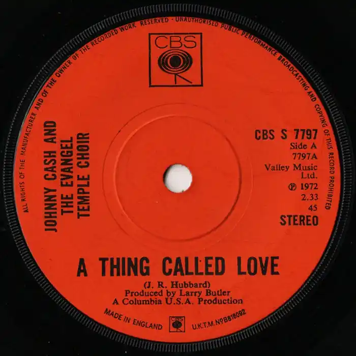 Johnny Cash, The Evangel Temple Choir – A Thing Called Love (VG+/Generic) Fast Shipping
