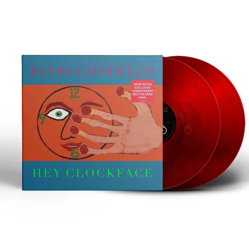 Elvis Costello | Hey Clockface (Gatefold LP Jacket, Clear red Vinyl, Indie Exclusive) | Vinyl Top Rated