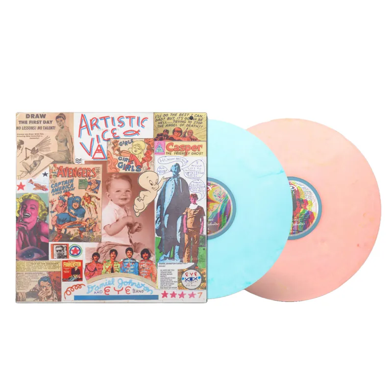 JOHNSTON,DANIEL ARTISTIC VICE (LIGHT BLUE / PEACH SWIRL) - LP Top Pick