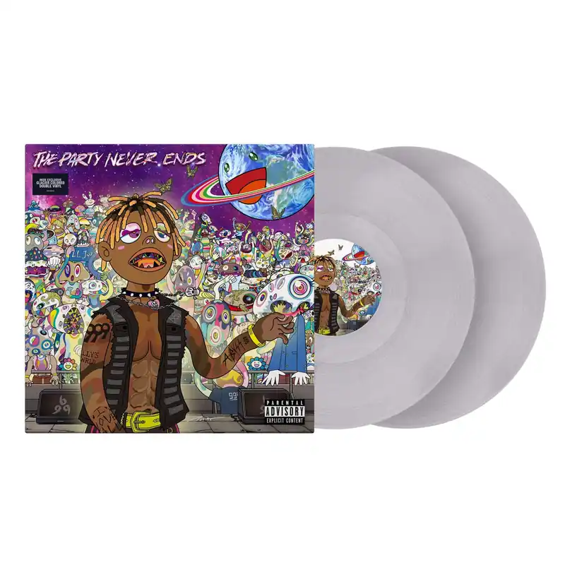 Professional Grade JUICE WRLD PARTY NEVER ENDS (INDIE EXCLUSIVE METALLIC GLACIER) - LP