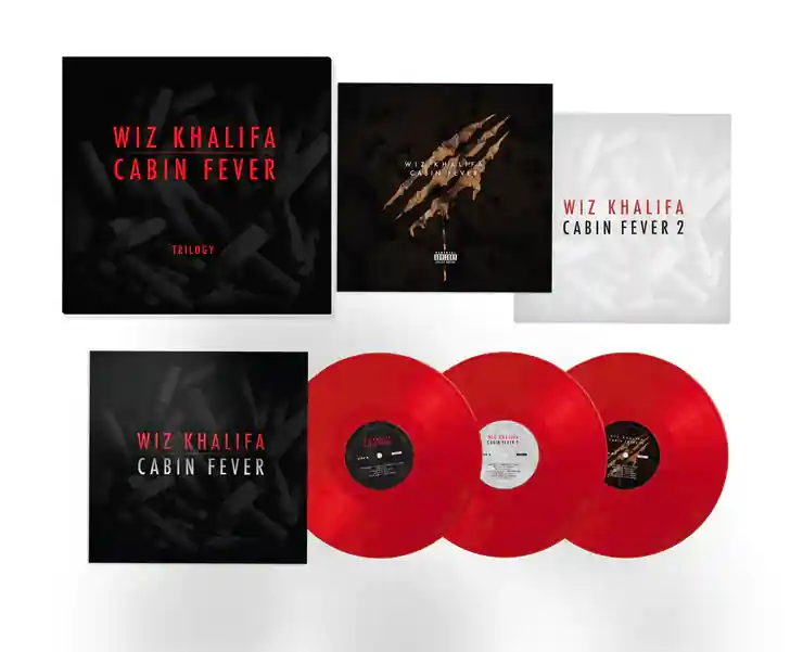 KHALIFA,WIZ CABIN FEVER TRILOGY (RED VINYL 3XLP) - LP Low Price