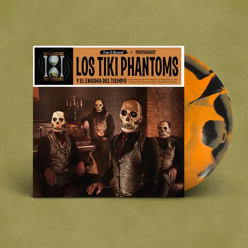 LOS TIKI PHANTOMS Y EL ENIGMA DEL TIEMPO (ORANGE/BLACK VINYL) - LP Money Back Guarantee