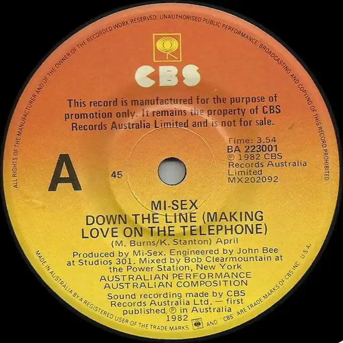 Mi-Sex – Down The Line (Making Love On The Telephone) (E/Generic) Seasonal Sale