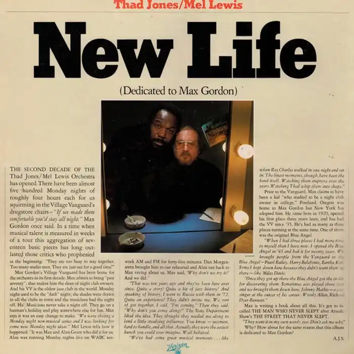 Bulk Order Thad Jones & Mel Lewis – New Life (Dedicated To Max Gordon) (VG+/VG+)