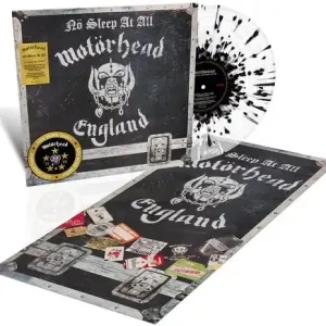 Worldwide Shipping Motorhead - No Sleep At All (50th Anniversary) [LP - Clear/Black & White Splatter]
