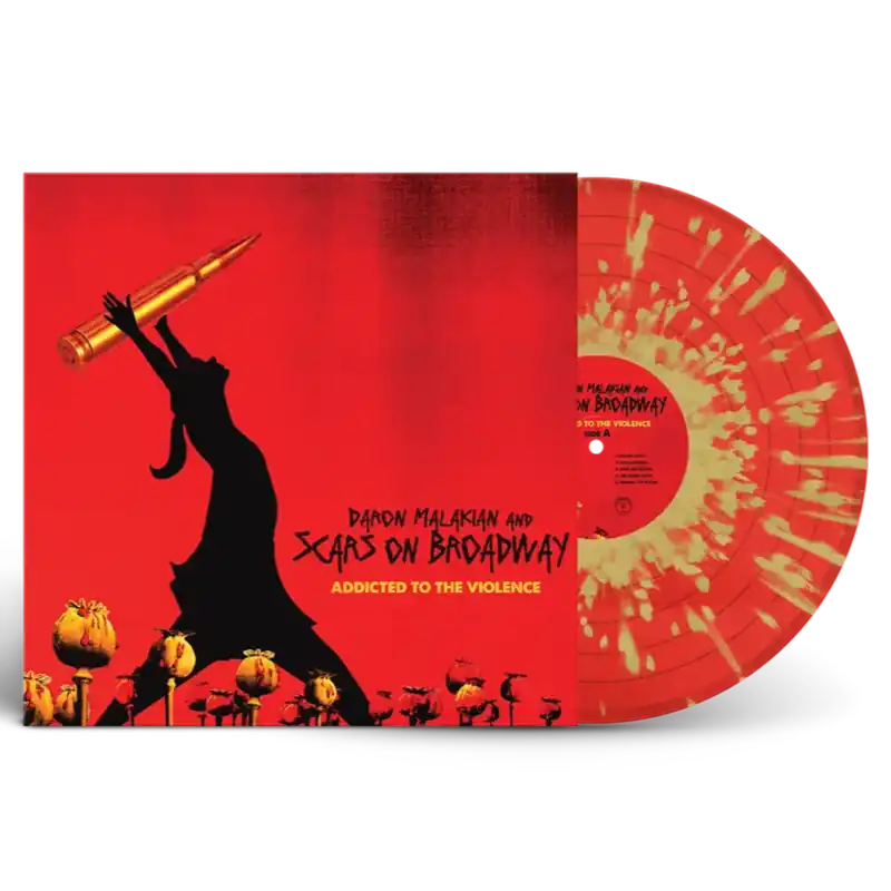 Same Day Shipping Daron Malakian & Scars On Broadway - Addicted To The Violence [LP - Red w/ Metallic Gold Splatter]