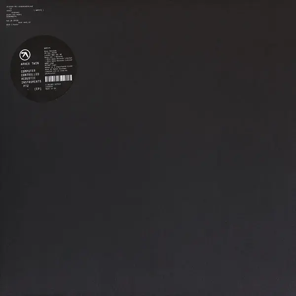 Aphex Twin - Computer Controlled Acoustic Instruments Pt 2 (Vinyl)– Josey Records Professional Grade