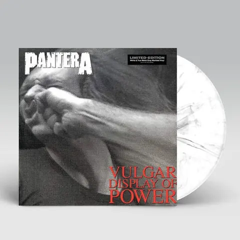 PANTERA VULGAR DISPLAY OF POWER (WHITE & TRUE METAL GRAY MARBLED VINYL) - LP Fresh Stock