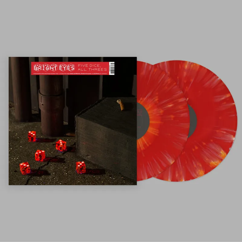 Popular Bright Eyes - Five Dice, All Threes [2xLP - Red & Orange Splatter]